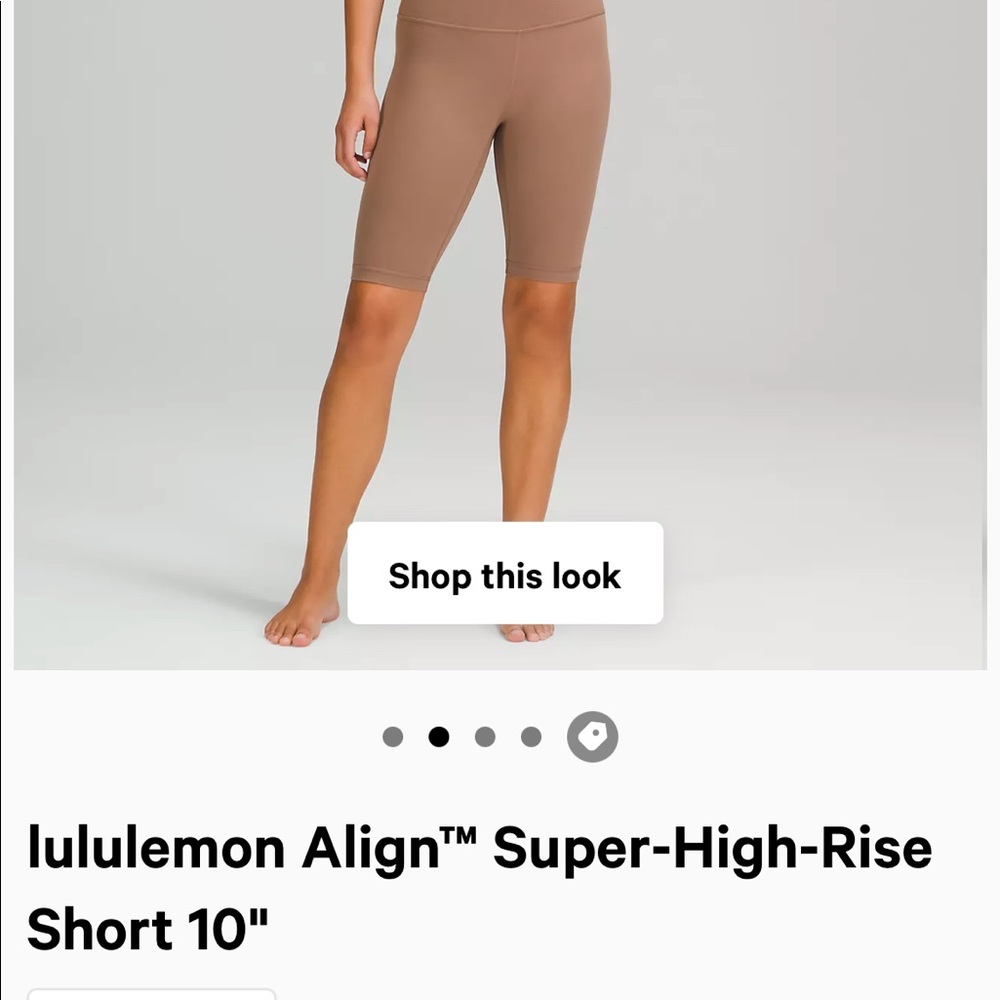 Lululemon Align Super-High-Rise Short 10" in Cacao